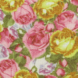 Pink Roses Rib Knit, Polyester