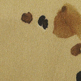 Tan Leopard Rib Knit, Polyester — texture