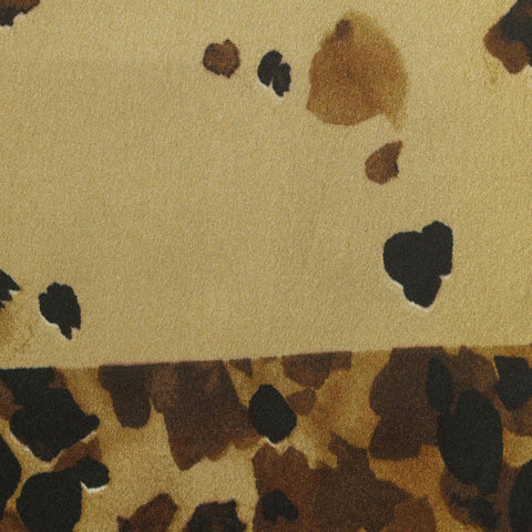 Tan Leopard Rib Knit, Polyester