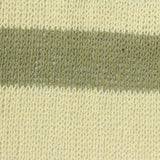 Cream Horizontal-Stripe Jersey Knit, Cotton-Poly