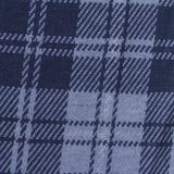 Blue Plaid Interlock Knit, Polyester