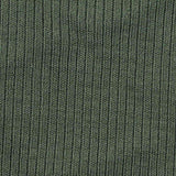 Cotton Polyester Stretch Rib Knit Fabric, 200 gsm, 135 cm — Green — texture