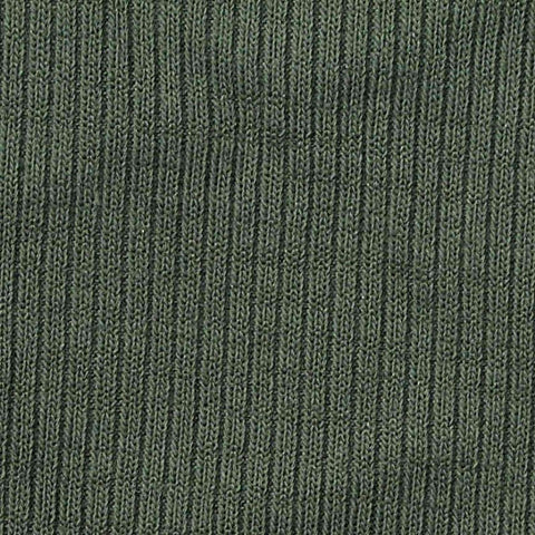 Olive Rib Knit, Cotton-Poly