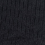 Polyester Stretch Rib Knit Fabric, 185 gsm, 157 cm — Navy