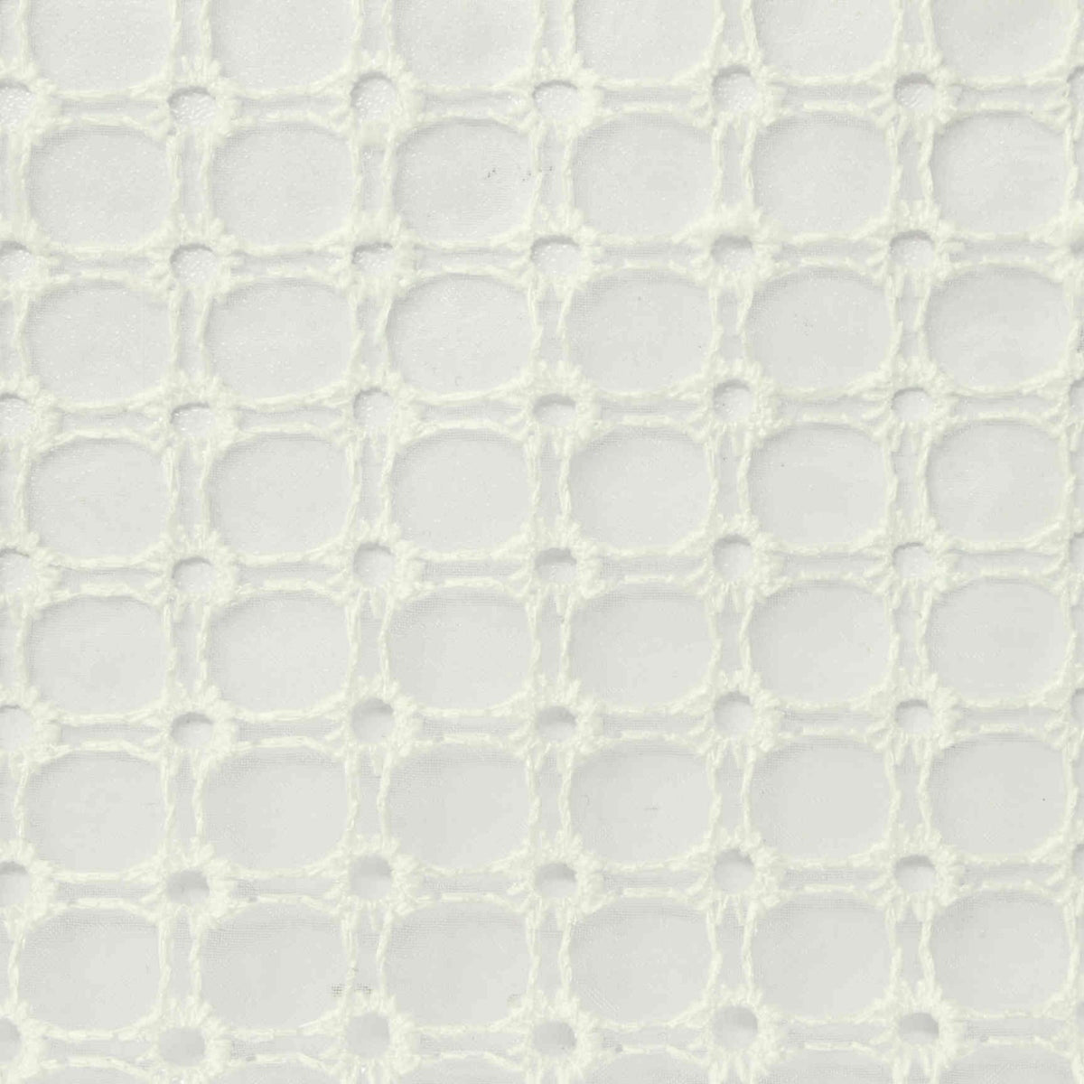 Cream Square Voile, Nylon-Poly