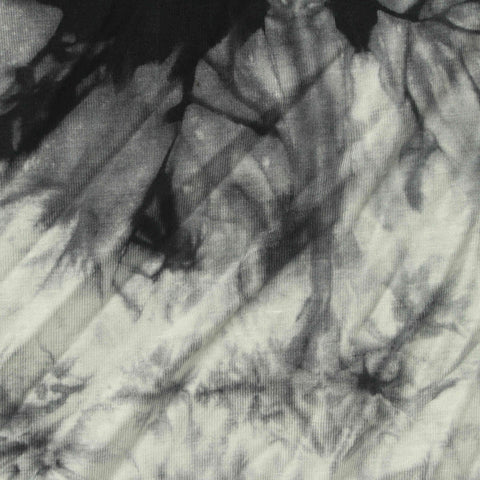 Black Tie-Dye Jersey Knit, Viscose
