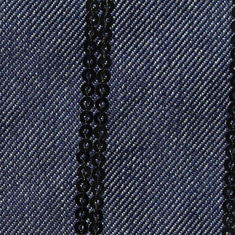 Black Sequin Denim, Polyester