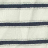 White Horizontal-Stripe Jersey Knit, Polyester — texture