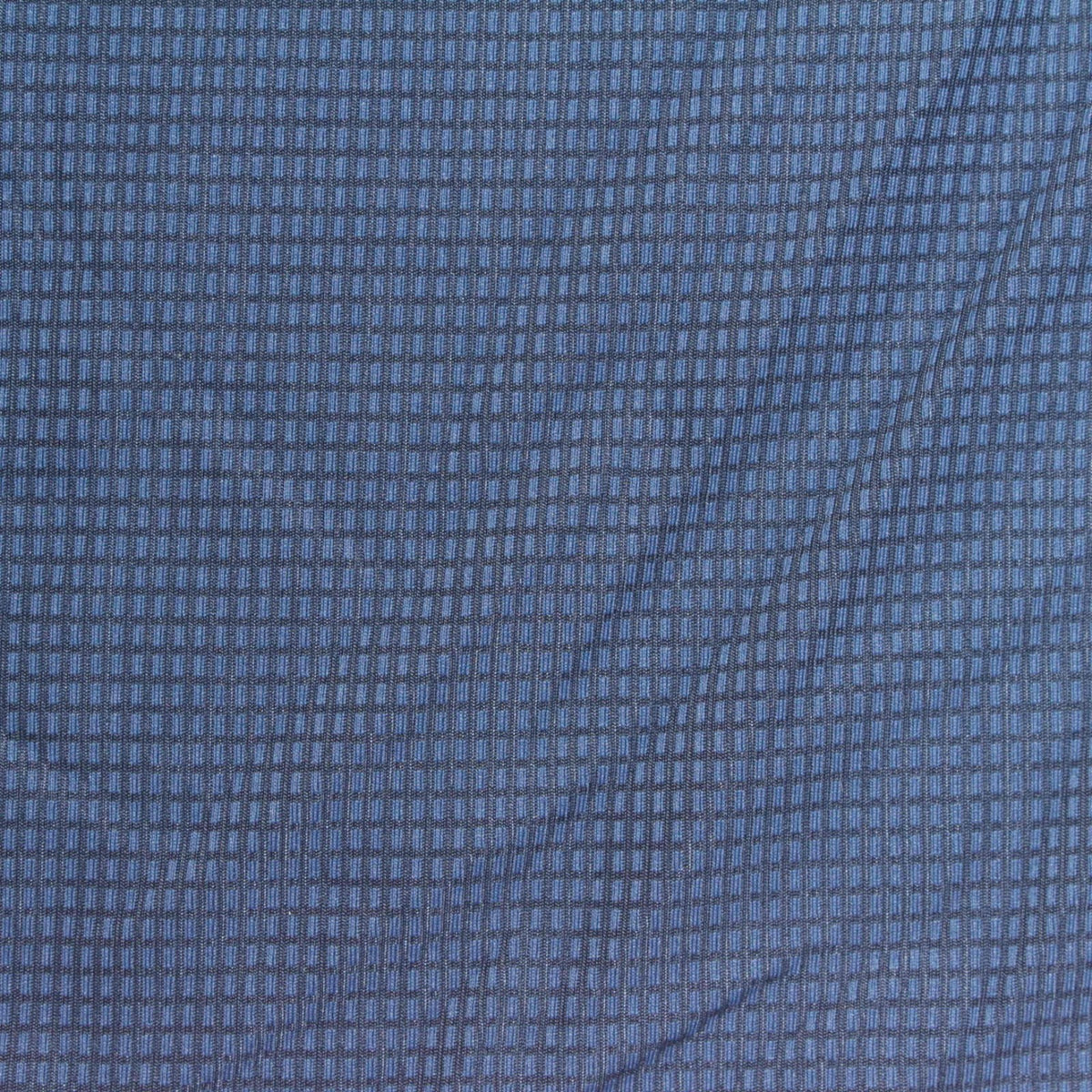 Blue Check Interlock Knit, Polyester, 170 gsm