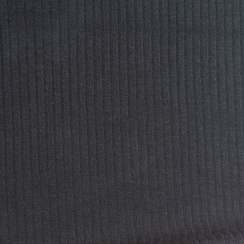 Viscose Stretch Rib Knit Fabric, 260 gsm, 160 cm — Navy