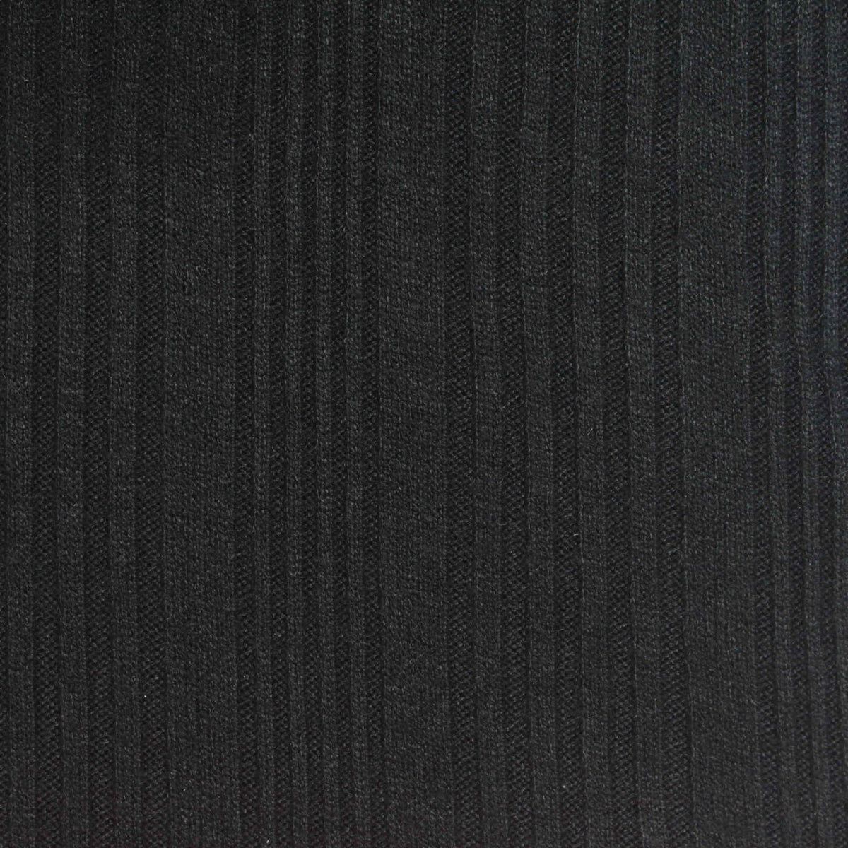 Viscose Polyester Blend Rib Knit Fabric, 220 gsm, 170 cm — Black
