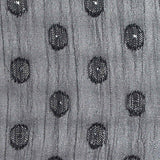 Dark Grey Dots Chiffon, Polyester — texture