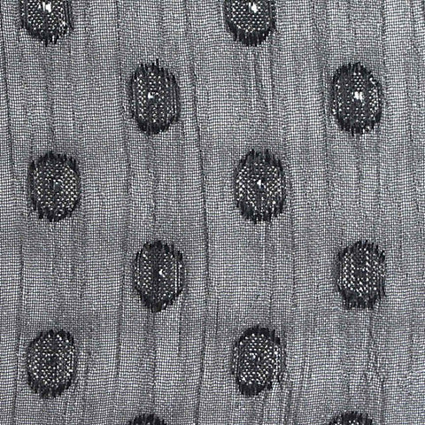 Dark Grey Dots Chiffon, Polyester