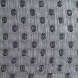 Dark Grey Dots Chiffon, Polyester