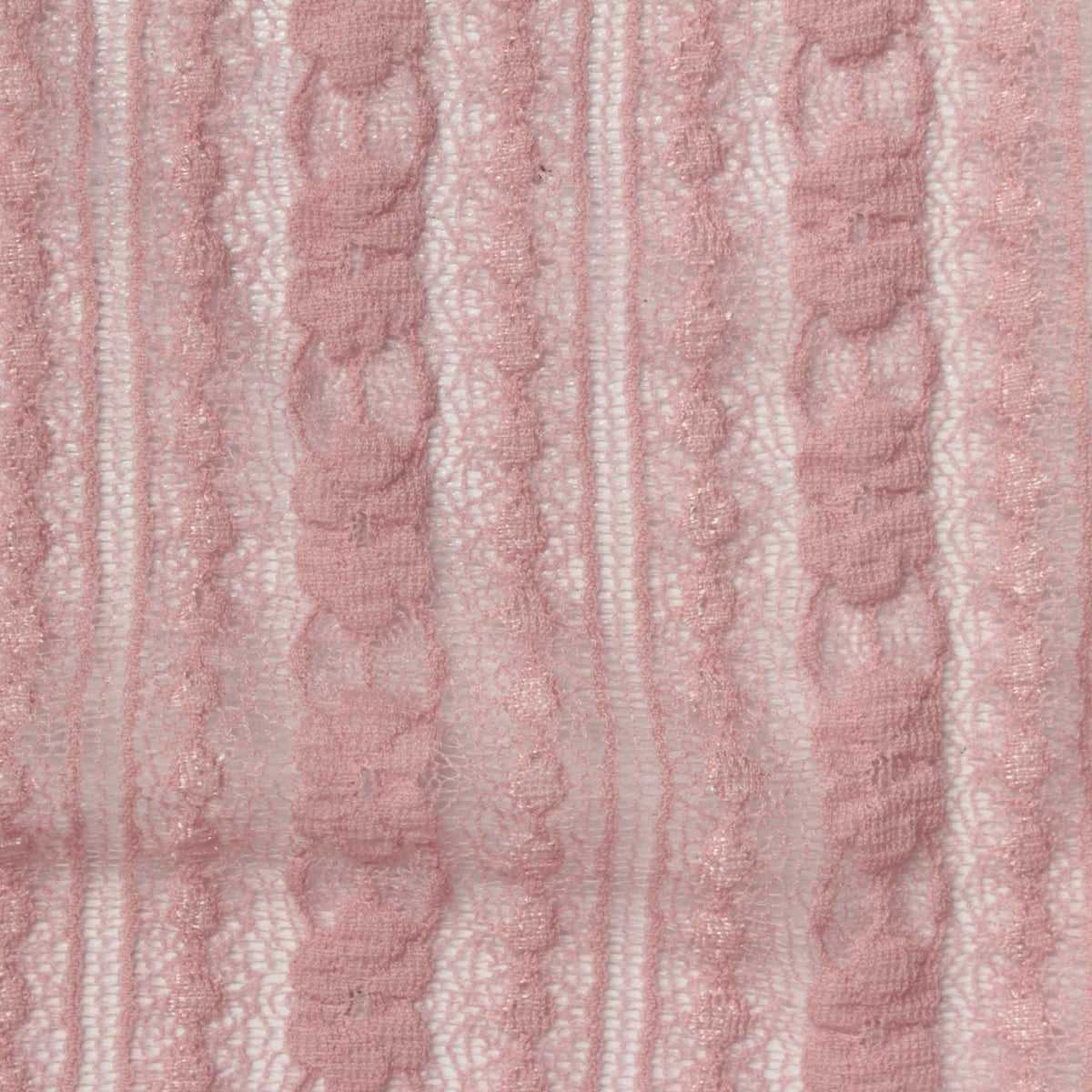 Pink Vertical-Stripe Lace, Nylon