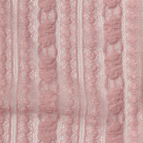 Pink Vertical-Stripe Lace, Nylon