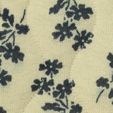 Cream Floral Scuba Knit, Polyester — texture