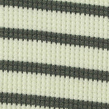 Charcoal Stripe Waffle Knit, Polyester — texture
