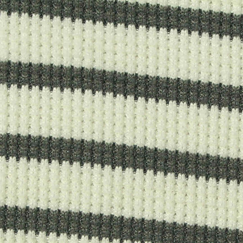 Charcoal Stripe Waffle Knit, Polyester