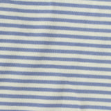 Light Blue Horizontal-Stripe Jersey Knit, Cotton-Modal