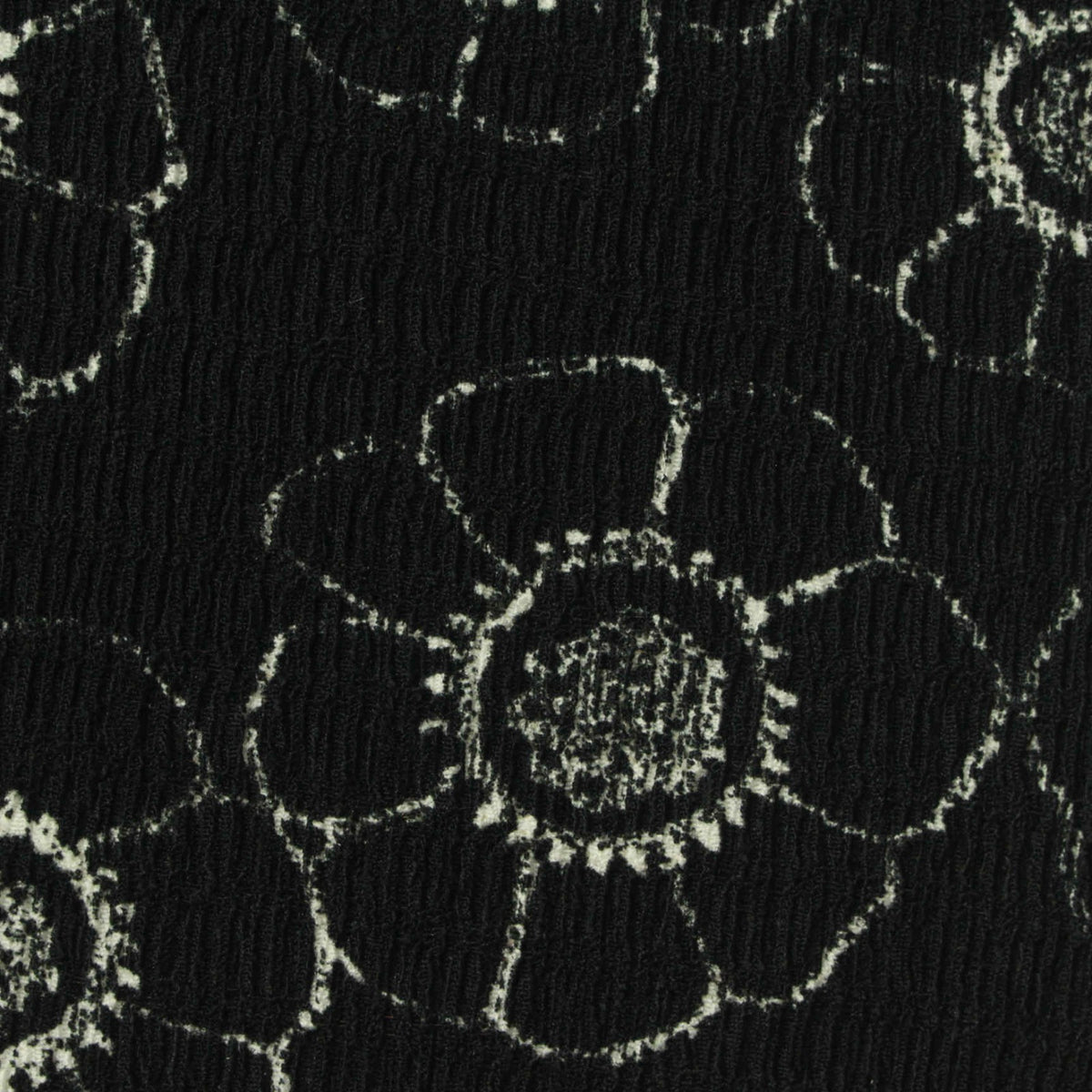 White Floral Warp Knit, Polyester, 185 gsm, 137 cm, ref EF-272865