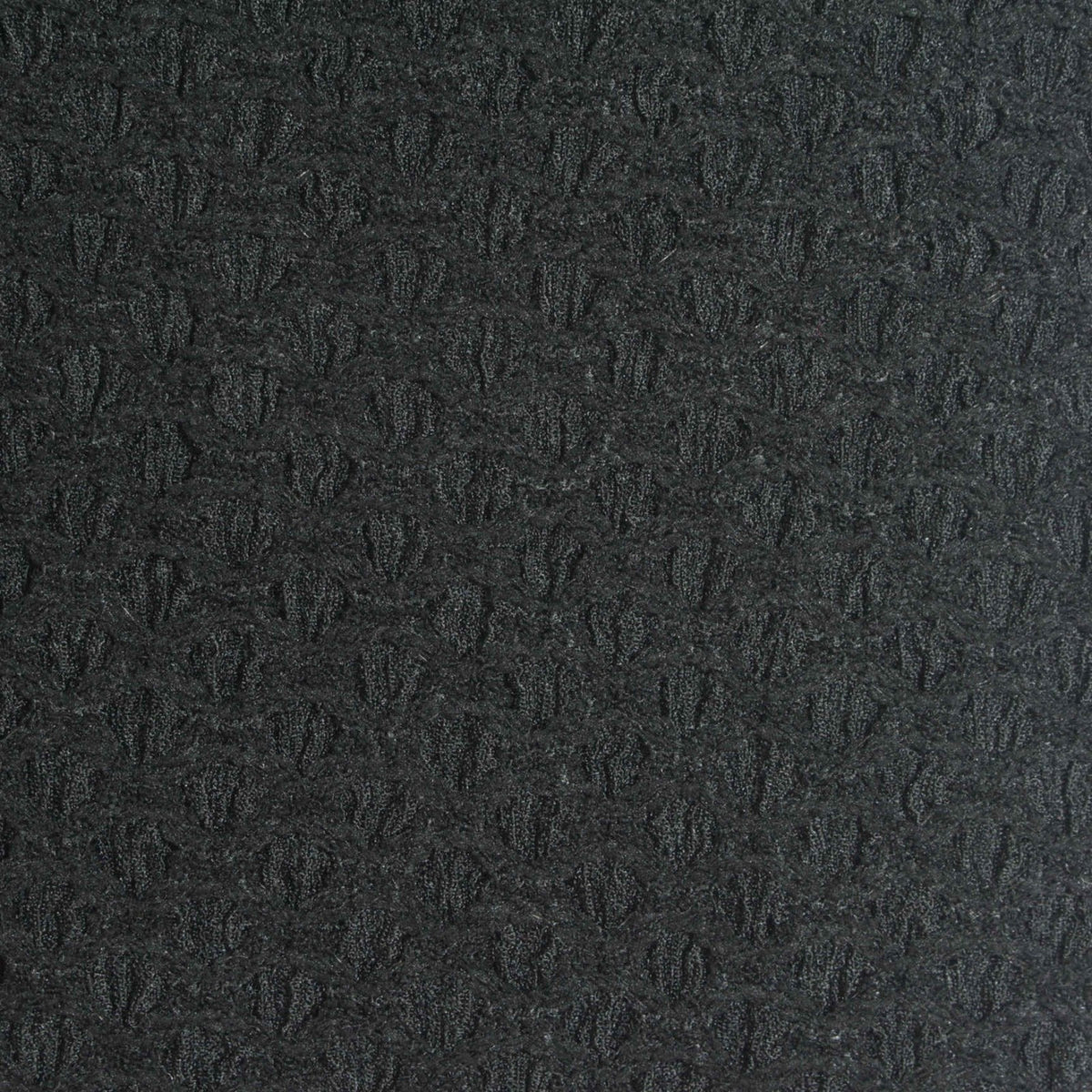 Dark Grey Textured-Leaf Warp Knit, Polyester