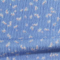 Printed Polyester Stretch Crepe Fabric, 185 gsm, 137 cm — Blue