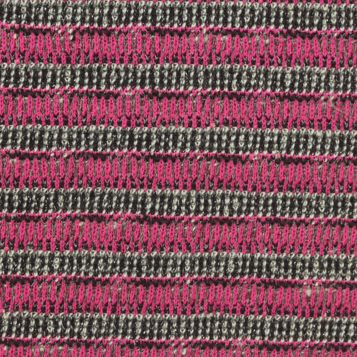 Slub Polyester Cotton Metallic Stretch Bouclé Fabric, 290 gsm, 153 cm — Pink