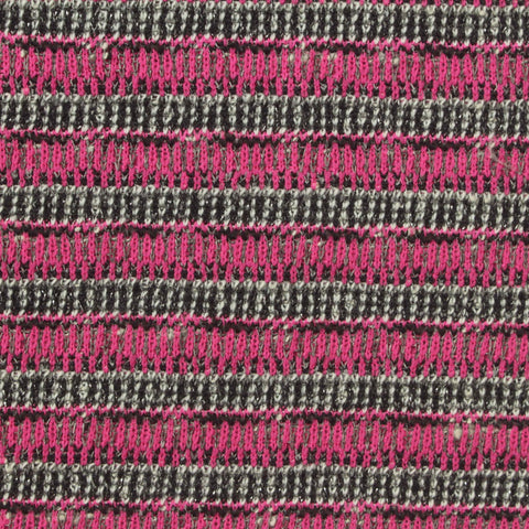 Slub Polyester Cotton Metallic Stretch Bouclé Fabric, 290 gsm, 153 cm — Pink