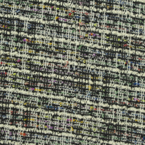 Black Marl Bouclé, Poly-Cotton, 250 gsm
