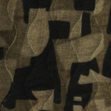 Dark Brown Abstract Scuba Knit, Polyester