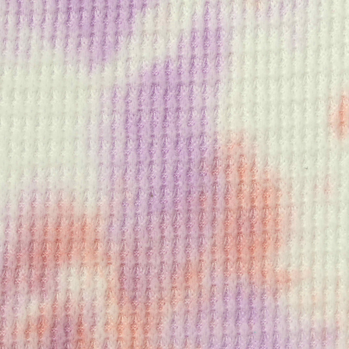 Purple Abstract Waffle Knit, Polyester