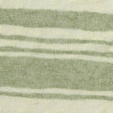 Muted Green Horizontal-Stripe Knit, Viscose-Poly