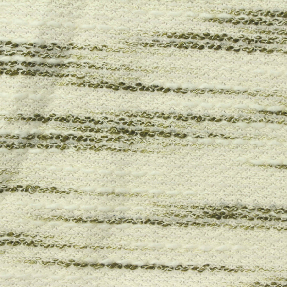 Off-White Horizontal-Stripe Chunky Knit, Cotton-Poly