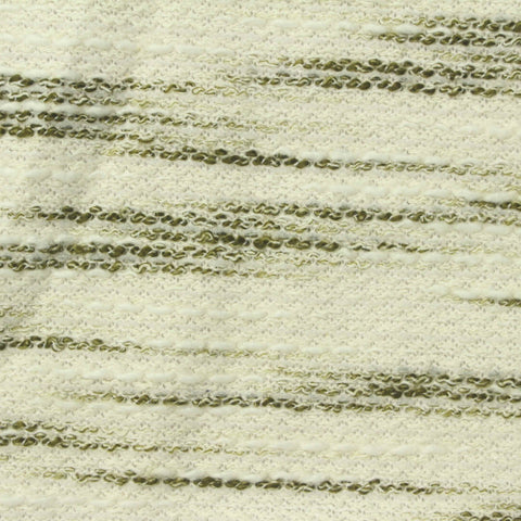 Off-White Horizontal-Stripe Chunky Knit, Cotton-Poly