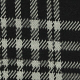 Black Plaid Interlock Knit, Poly-Viscose — texture