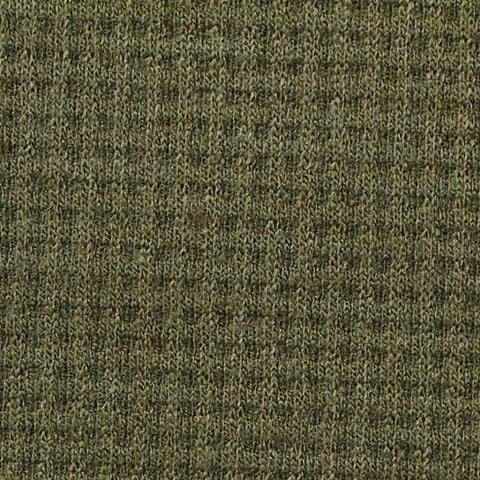 Viscose Polyester Blend Stretch Waffle Knit Fabric, 340 gsm, 150 cm — Khaki