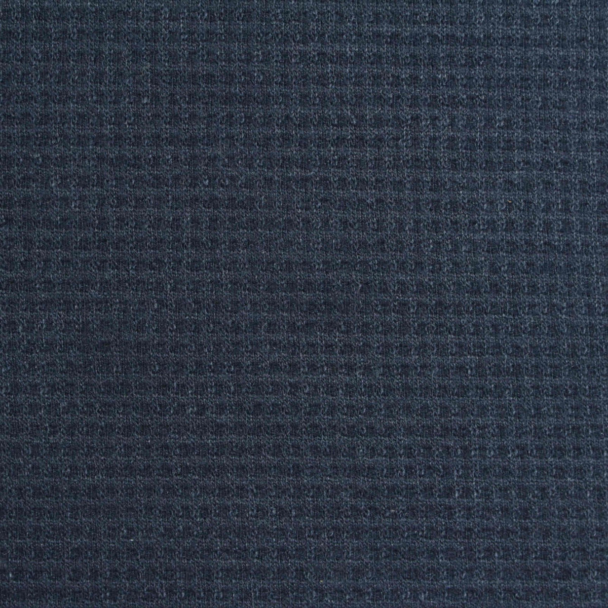 Viscose Polyester Blend Stretch Waffle Knit Fabric, 340 gsm, 150 cm — Navy