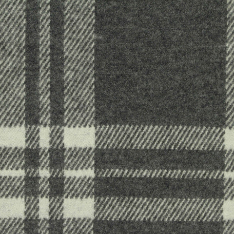 Dark Grey Plaid Jacquard, Poly-Viscose, 370 gsm
