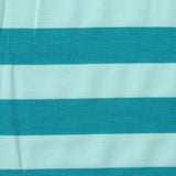 Teal Horizontal-Stripe Jersey Knit, Viscose-Poly