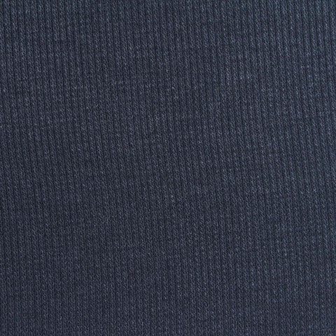 Polyester Viscose Stretch Rib Knit Fabric, 264 gsm, 130 cm — Navy
