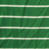 Green Horizontal-Stripe Jersey Knit, Poly-Viscose