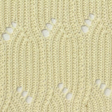 Cream Openwork-Eyelet Pointelle Knit, Poly-Cotton