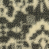 Charcoal Animal Print Sherpa Fleece, Polyester