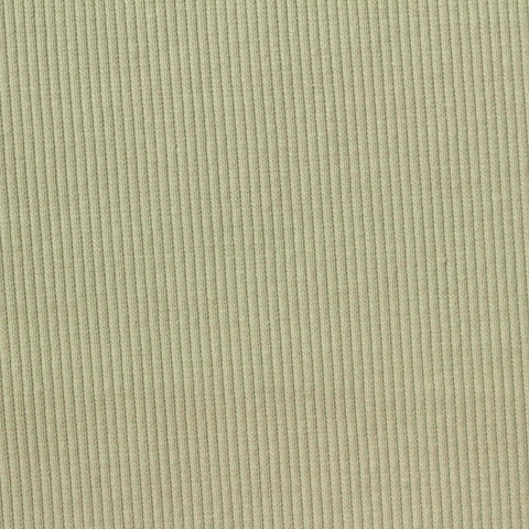 Cotton Polyester Stretch Rib Knit Fabric, 400 gsm — Khaki
