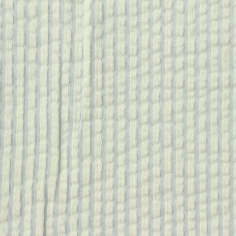 Light Blue Vertical-Stripe Jersey Knit, Cotton-Poly, 200 gsm