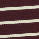 Maroon Horizontal-Stripe Jersey Knit, Cotton