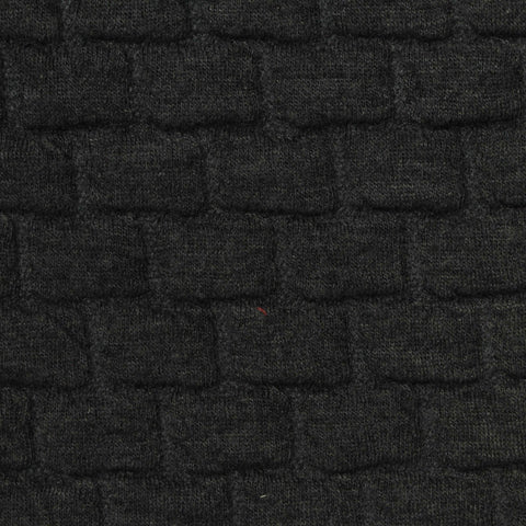 Jacquard Polyester Stretch Jersey Knit Fabric, 350 gsm — Grey