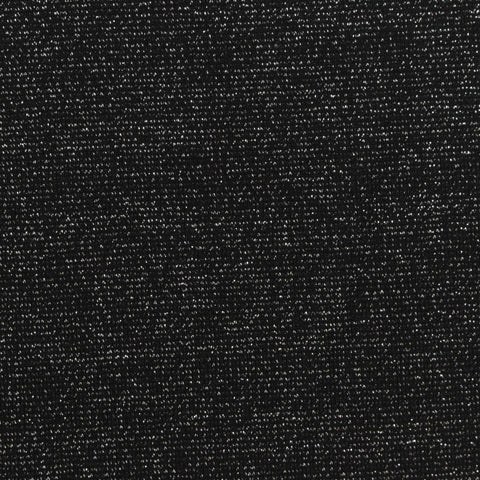Black Marl Rib Knit, Poly-Viscose, 200 gsm, ref EF-273039