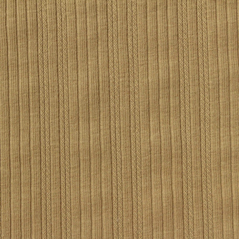 Cotton Stretch Rib Knit Fabric, 200 gsm — Khaki